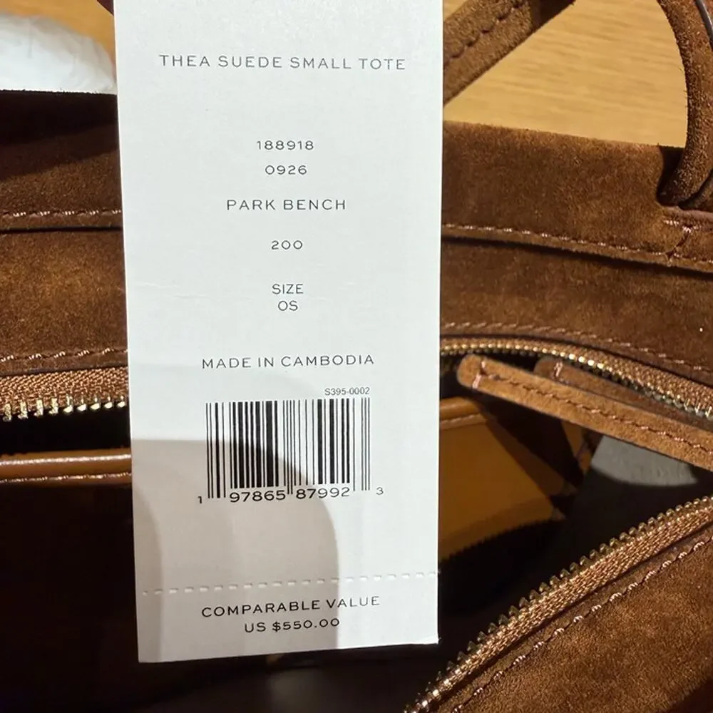 NEW‼️Tory Burch Thea Suede Small Tote 188918 $550